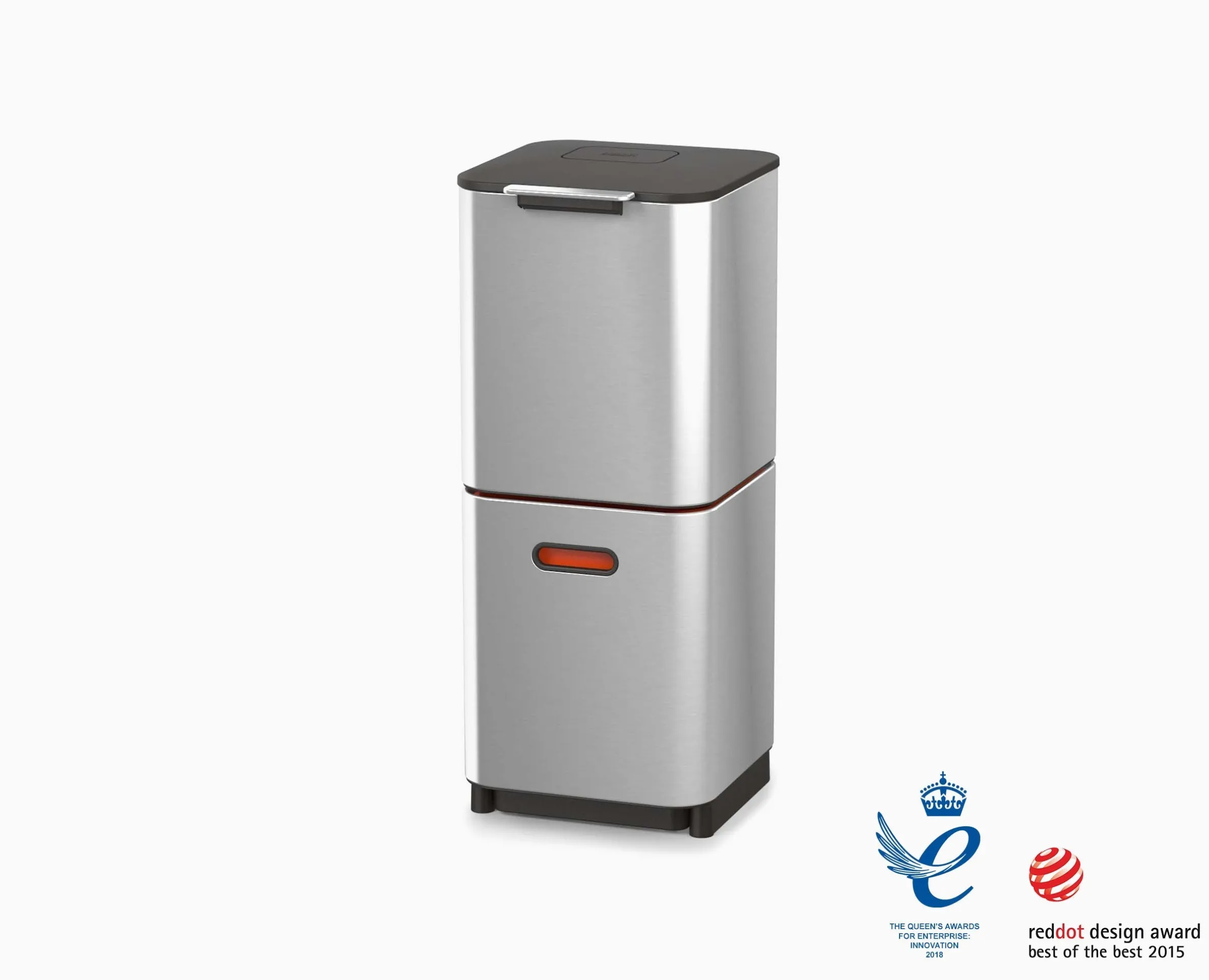 Totem Compact 40L Stainless-steel Waste & Recycling Trash Can