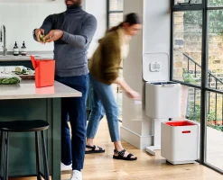 Totem Compact 40L Stone Waste & Recycling Trash Can