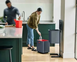 Totem Max 60L Gray Waste & Recycling Trash Can