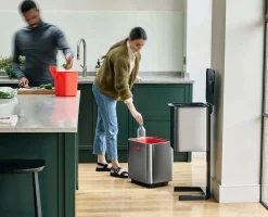 Totem Max 60L Stainless-steel Waste & Recycling Trash Can