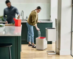 Totem Max 60L Stone Waste & Recycling Trash Can Starter Set