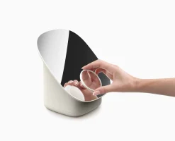 Viva Pedestal Mirror with Cosmetic Organizer