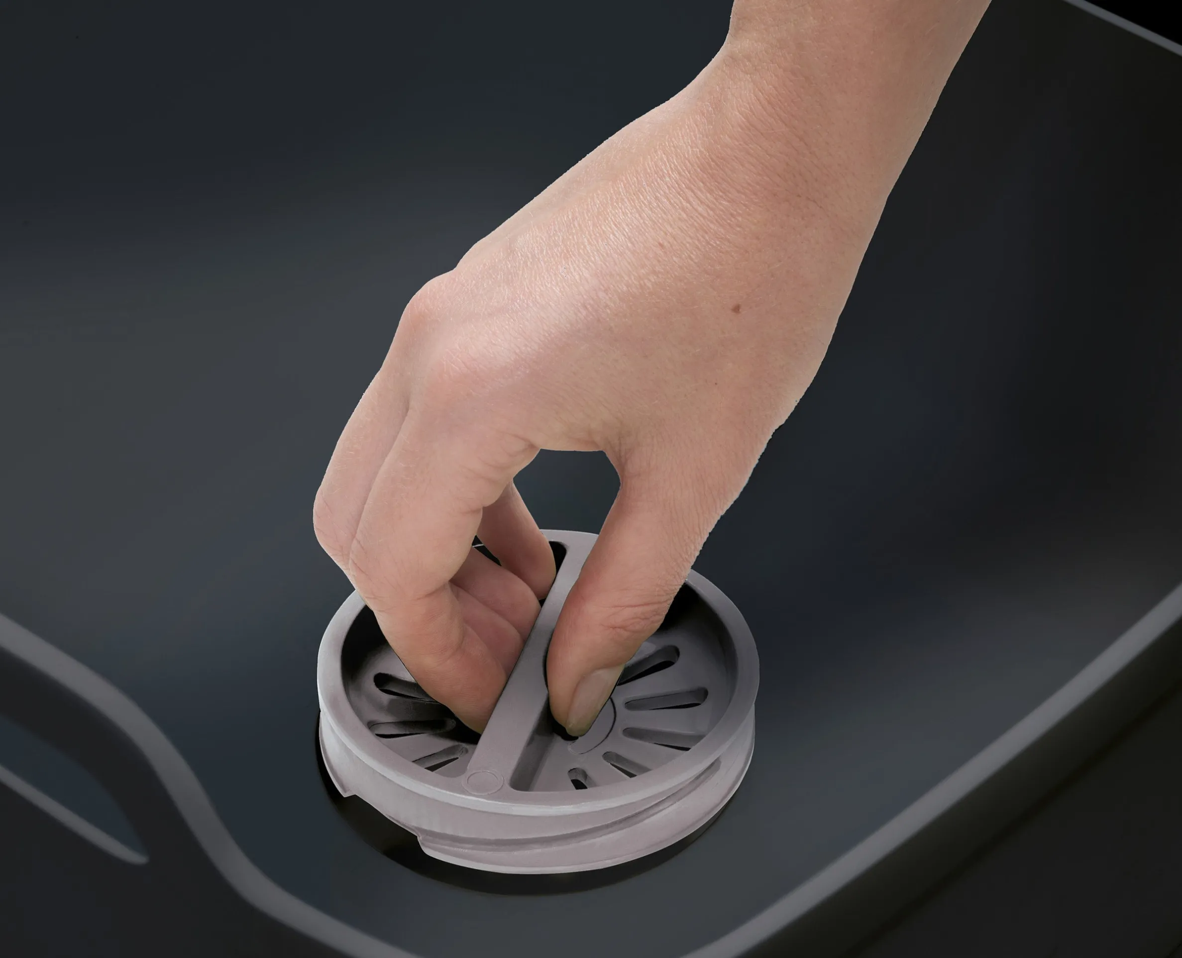 Wash&Drain™ Gray Washing Up Bowl