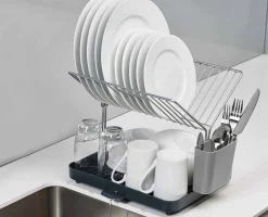 Y-Rack™ Gray 2-tier Dish Rack